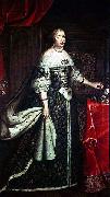 Apres Beaubrun Anne d'Autriche en costume royal oil painting reproduction